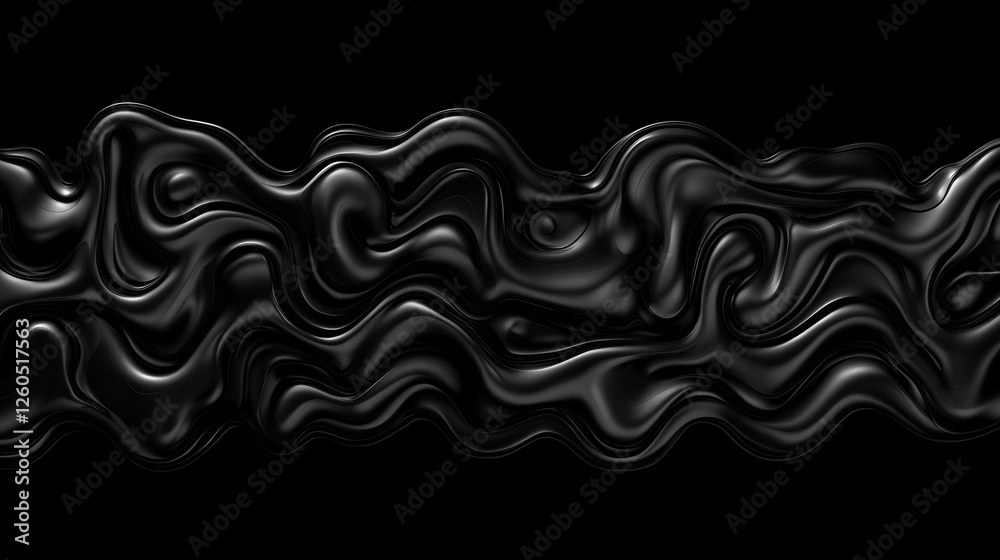 Dark Liquid Swirls Abstract Background Deep Black Tones. AI Generated Dark Liquid Swirls Abstract Background Deep Black Tones. AI Generated