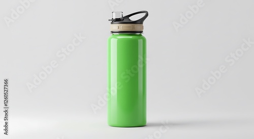 Wallpaper Mural Green Water Bottle Isolated on White Background for Healthy Hydration Torontodigital.ca