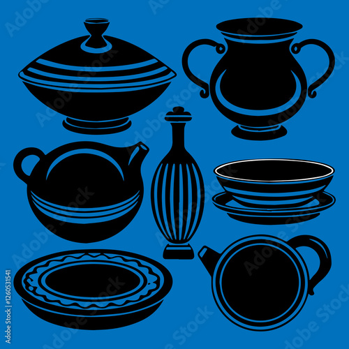 set of kitchen utensils