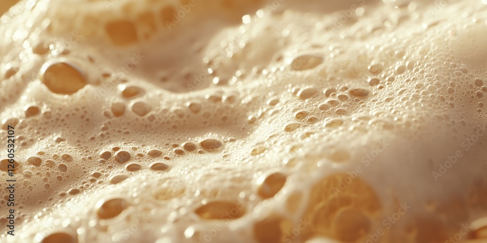 Warm, frothy beverage with bubbles at a cozy coffee shop during morning hours Warm, frothy beverage with bubbles at a cozy coffee shop during morning hours