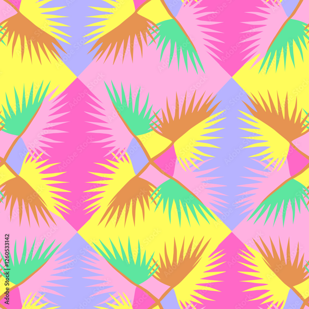 Fototapeta premium Vector - abstract squares colorful seamless pattern.