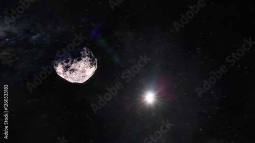Asteroid 2024 YR4 Flying Past the Moon and Heading Towards a Distant Earth