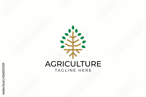 Eco-Friendly Agriculture Logo Design for Sustainable Farming and Nature Conservation