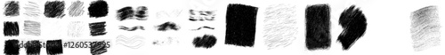 Pencil shaded squares are complemented by pen stroke scribbles and hand drawn scrawls that form a sketch texture and line sketched background in a modern set