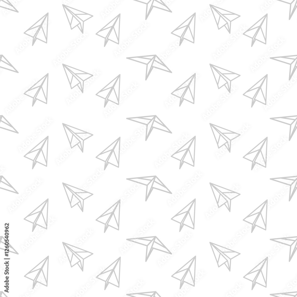 Origami Airplan Seamless Pattern Origami Airplan Seamless Pattern
