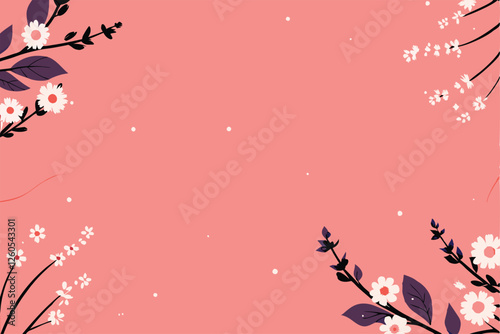Create a delicate vector background featuring scattered lavender flowers in a dainty, pastel color palette.  The design should have a soft, romantic feel.
