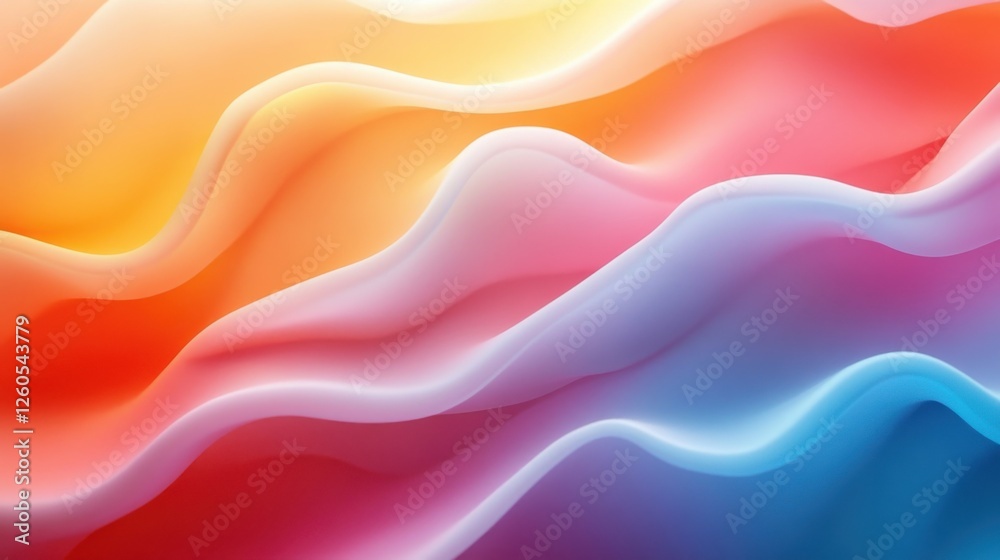 Obraz premium Abstract vibrant wave gradients background with vibrant wave gradients and luminous color transitions. Emphasizing artistic depth and dynamic flow, ideal for modern visuals and vibrant designs.