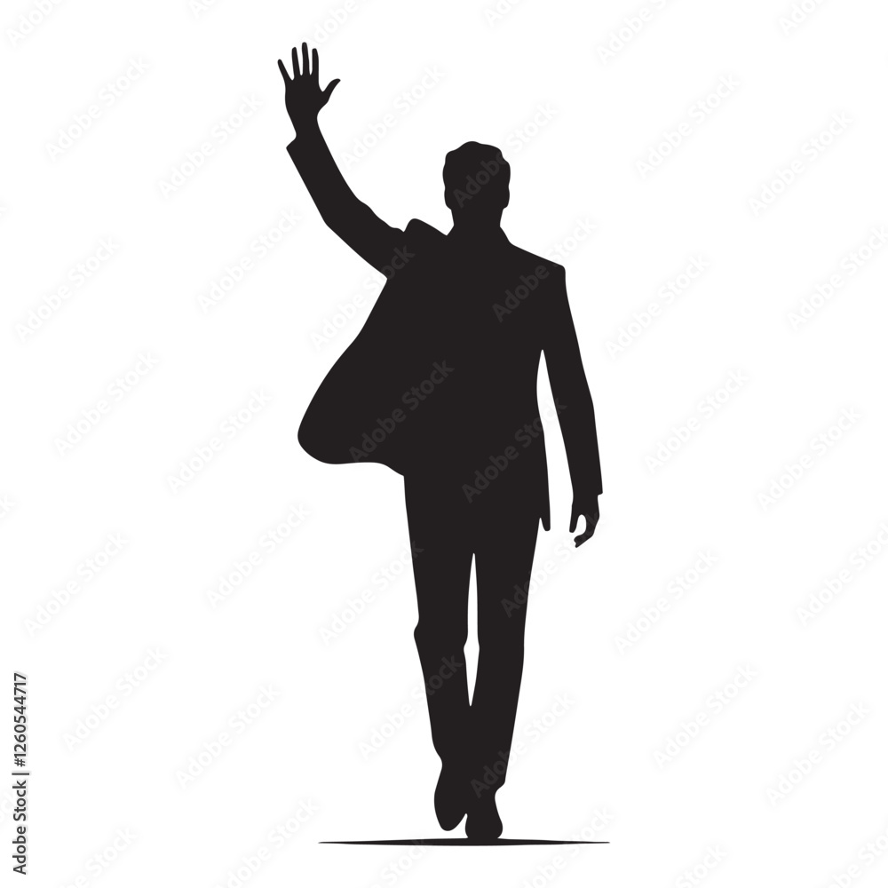 Silhouette of a Waving Person with modern and minimalistic strokes - waving person silhouette - waving person vector - waving person illustration - wave silhouette - waving vector
Silhouette of a Waving Person with modern and minimalistic strokes - waving person silhouette - waving person vector - waving person illustration - wave silhouette - waving vector