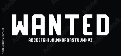 Simple modern font. Vector minimalistic english alphabet. Futuristic latin letters.
