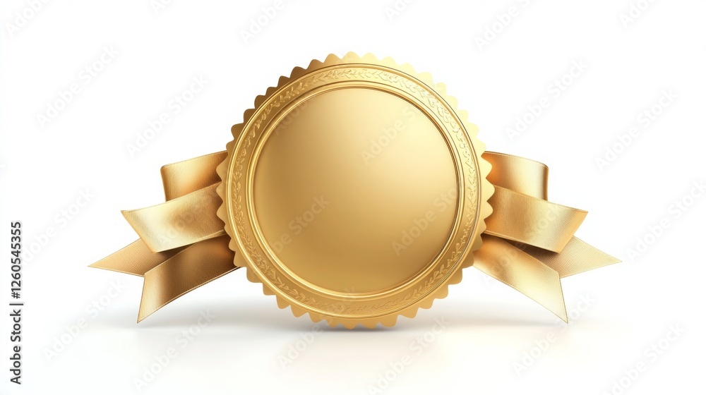 Golden seal with ribbons achievement award success celebration prestige honor victory triumph excellence quality recognition accomplishment reward Golden seal with ribbons achievement award success celebration prestige honor victory triumph excellence quality recognition accomplishment reward