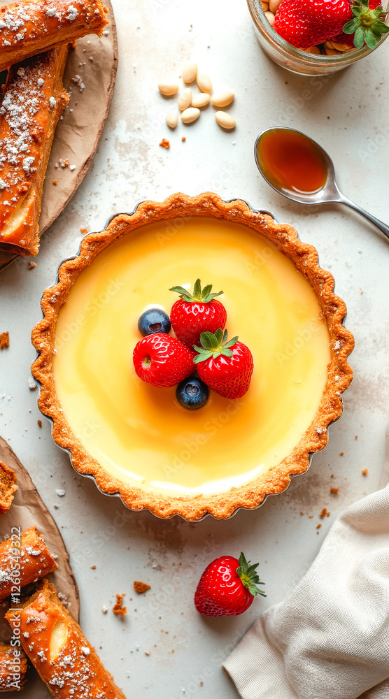 lemon tart with fresh berries lemon tart with fresh berries