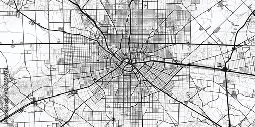 Panoramic Black & White Street Map of Servia, Indiana photo