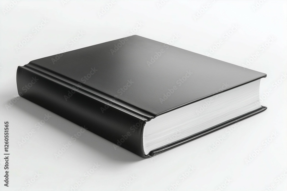 a black cover book on isolated white background a black cover book on isolated white background