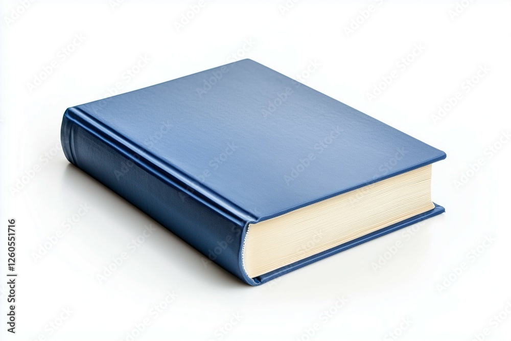 a navy blue cover book on isolated white background a navy blue cover book on isolated white background