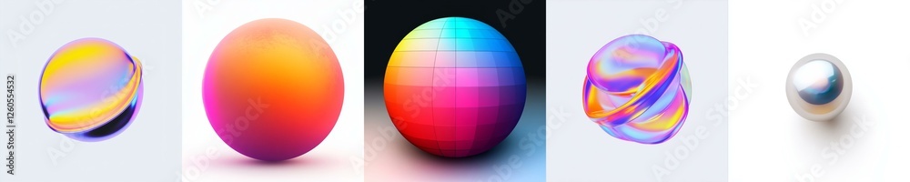 Colorful and Dynamic Spheres with Glossy and Gradient Effects Colorful and Dynamic Spheres with Glossy and Gradient Effects