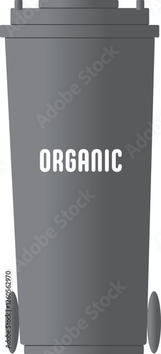 Organic waste bin Colorful trash bin Ecological green living Waste sorting Recycling Garbage box