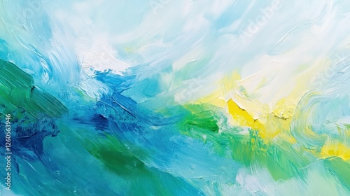 Abstract painting, vibrant colors, brushstrokes, art piece, for home decor photo