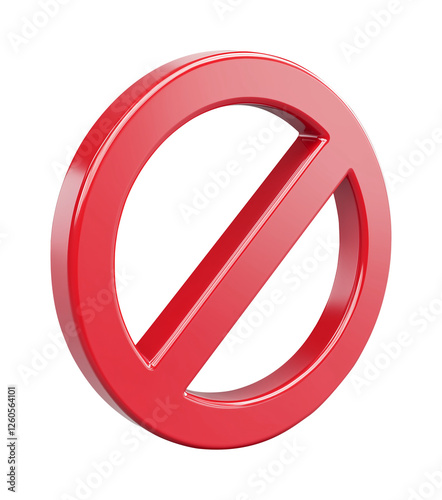 Free Download 3d red probidden sign not allowed, cute cartoon sytle. Isolated on transparent background. - GFXLoad