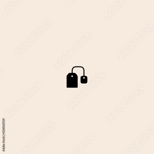 Tea Leaf and Bags icon flat vector design. 