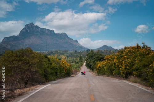 Mountain view Ban Tubtim Siam  05.  Khlong Hat District, Province Sa kaeo Thailand. photo