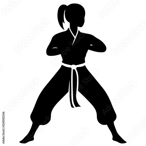 Karate Fighter and Judo Master Silhouettes for Designers