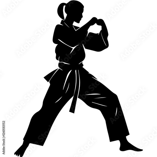 Karate Fighter and Judo Master Silhouettes for Designers