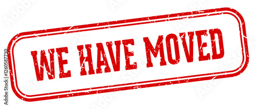 we have moved stamp. we have moved rectangular stamp on white background