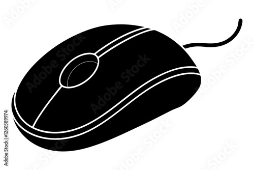 computer mouse silhouette vector illustration