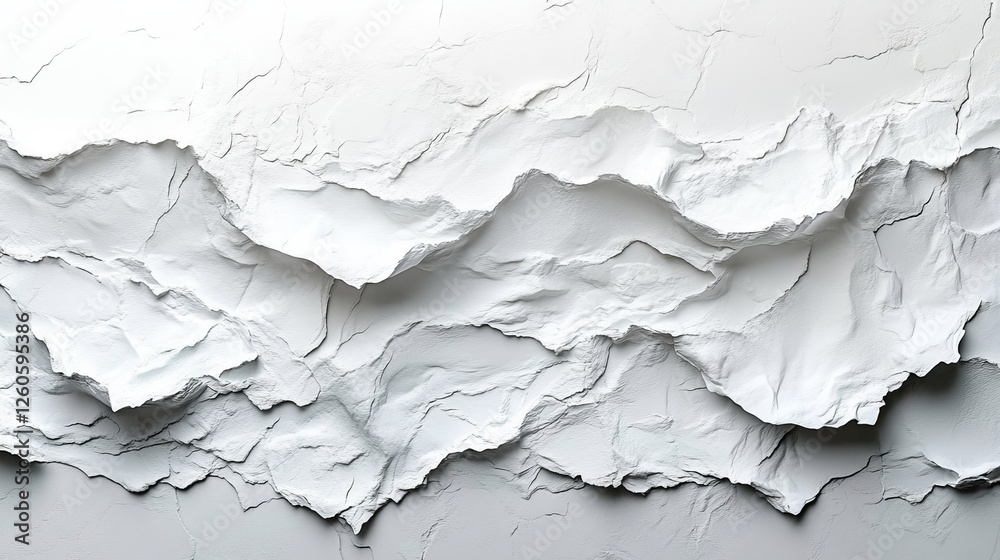 An abstract composition of layered, textured white paper, creating a sense of depth and dimension against a light background. An abstract composition of layered, textured white paper, creating a sense of depth and dimension against a light background.