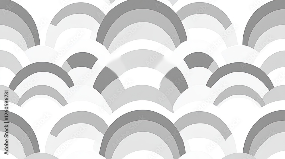 Abstract Grey and White Circular Pattern Seamless Vector Background Abstract Grey and White Circular Pattern Seamless Vector Background