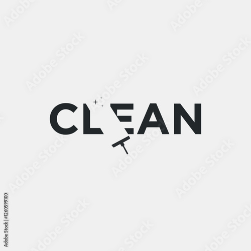Vector clean text logo design