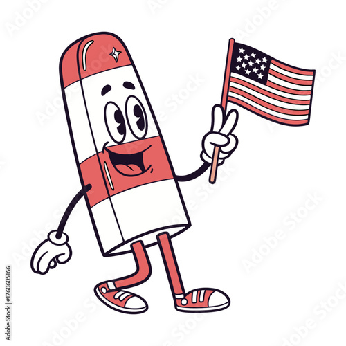 Patriotic Popsicle Cartoon