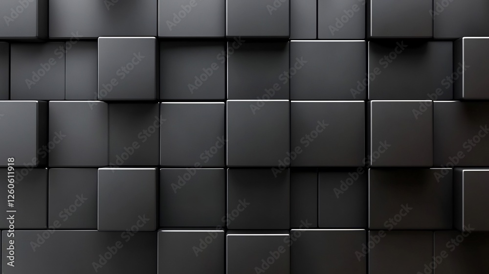 Abstract Dark Gray Cubes Seamless Texture. AI Generated Abstract Dark Gray Cubes Seamless Texture. AI Generated