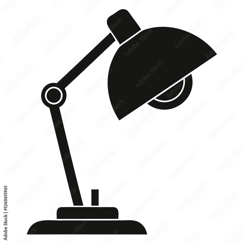Vector Silhouette of a Black Table lamp icon Isolated on a transparent background Vector Silhouette of a Black Table lamp icon Isolated on a transparent background