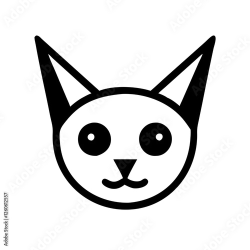 A fun and lively cat face icon with a cartoonish style, making it a great fit for kids' brands, animations, and playful designs.