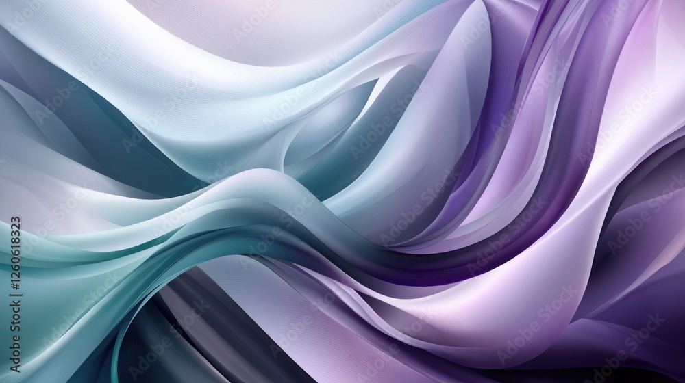 Elegant Abstract Background with Flowing Waves in Cool Tones Illustration Elegant Abstract Background with Flowing Waves in Cool Tones Illustration