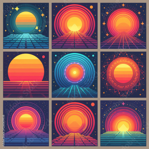 vector illustration of a sun