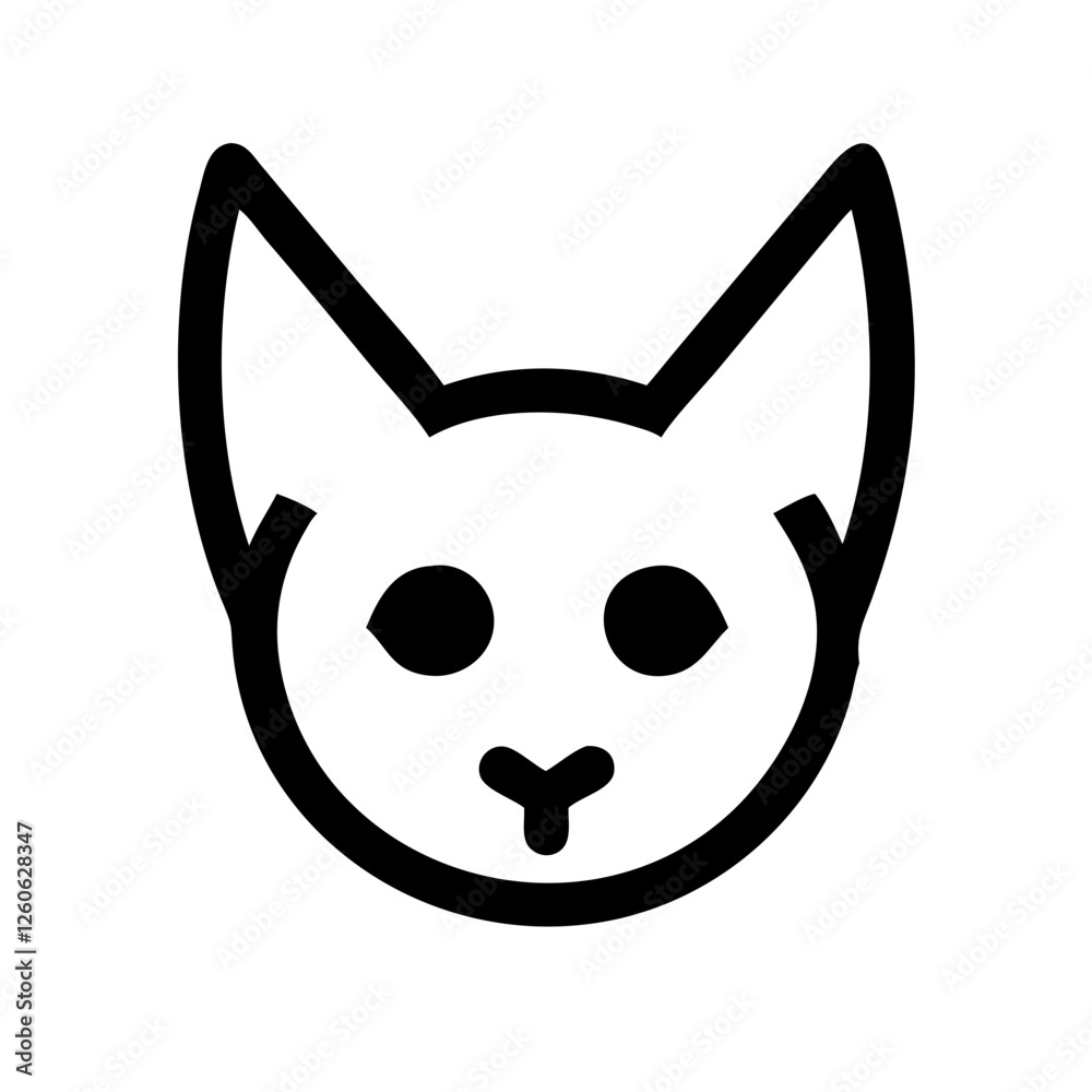A playful and adorable cat face icon with round eyes and a friendly expression. Ideal for social media, stickers, and pet-related branding. A playful and adorable cat face icon with round eyes and a friendly expression. Ideal for social media, stickers, and pet-related branding.