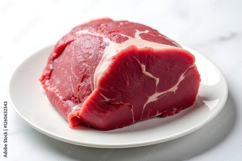 Uncooked Red Meat on a Plate