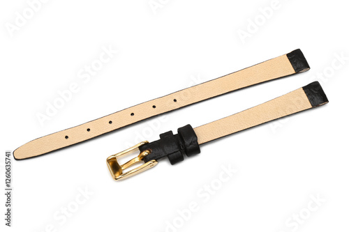 Leather watch strap