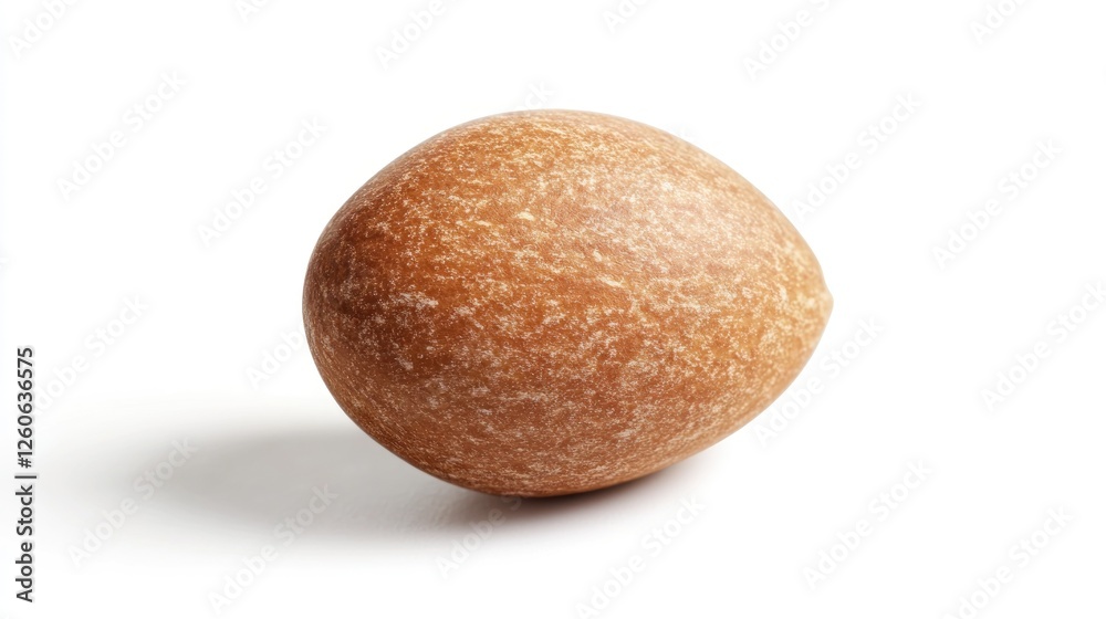 Single brown speckled egg isolated on white background Single brown speckled egg isolated on white background
