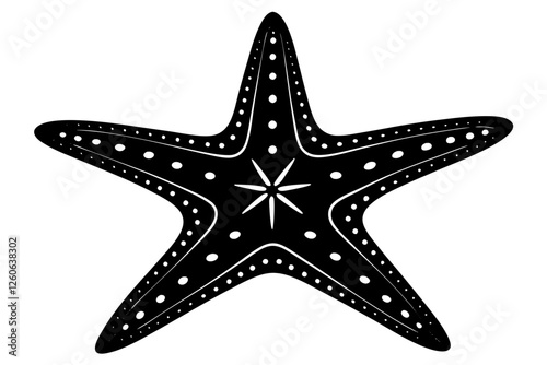 sea star  silhouette vector illustration