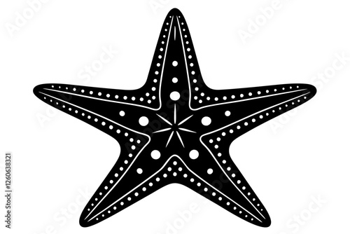 sea star  silhouette vector illustration