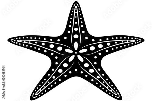 sea star  silhouette vector illustration
