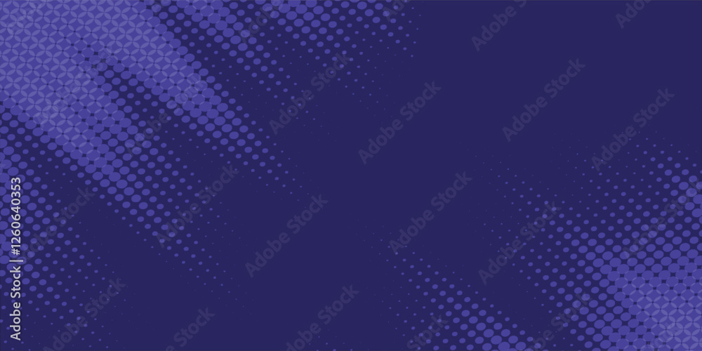 Obraz premium Halftone vector art background for cover design, poster, cover, banner, flyer and cards. Neon colored abstract design with blue and purple dots. Futuristic retro illustration.