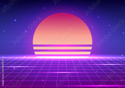 Digital Retro background 002