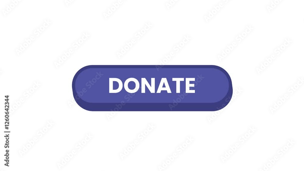 Donate button animation, Transparent background. Donate button animation, Transparent background.