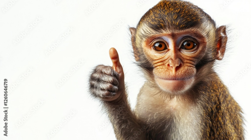 Obraz premium Friendly monkey gesturing thumbs up