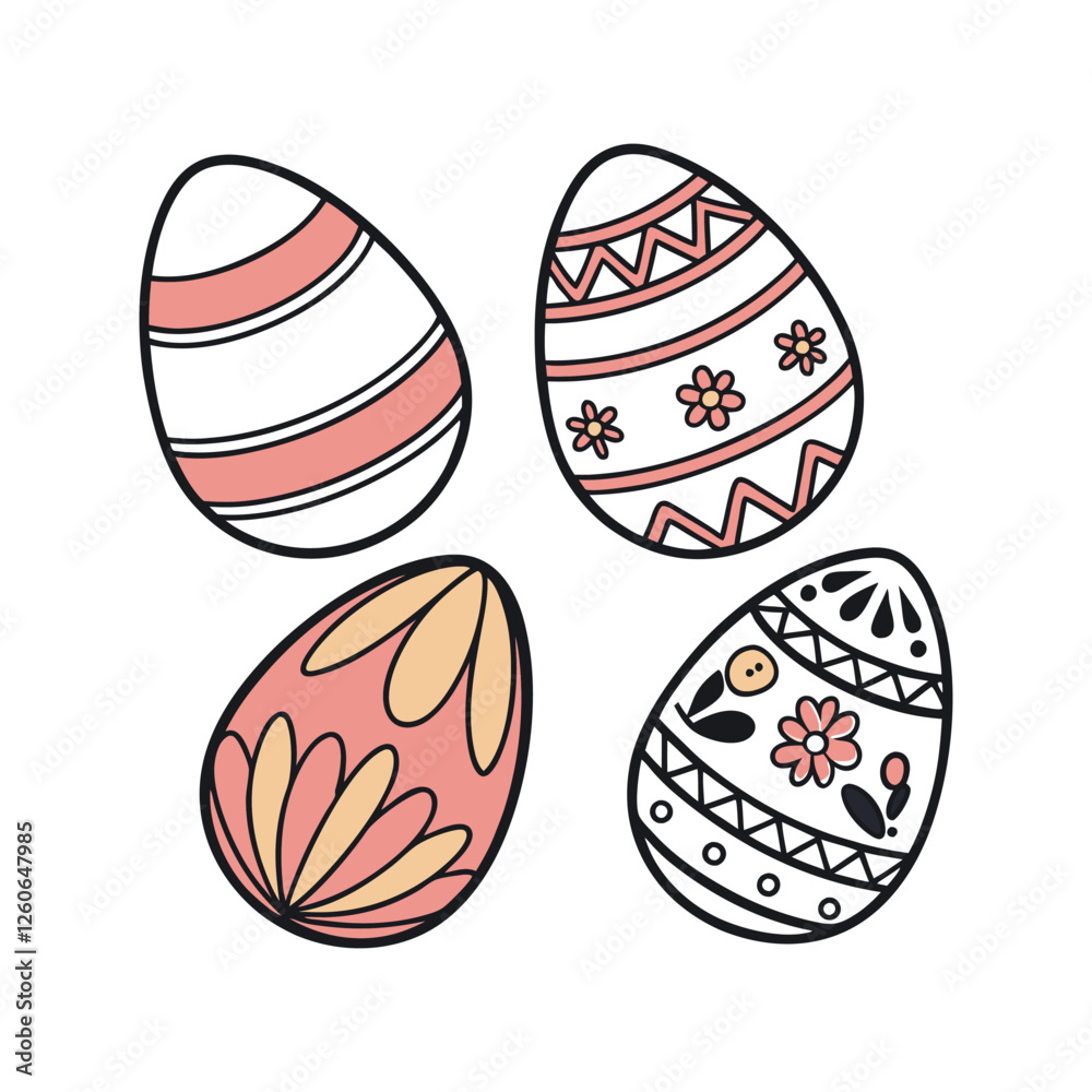 Easter Egg Clipart Set Vector Illustration Collection Easter Egg Clipart Set Vector Illustration Collection
