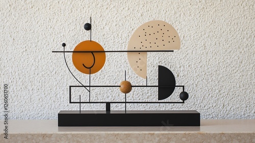 Abstract Modern Geometric Metal Sculpture Art